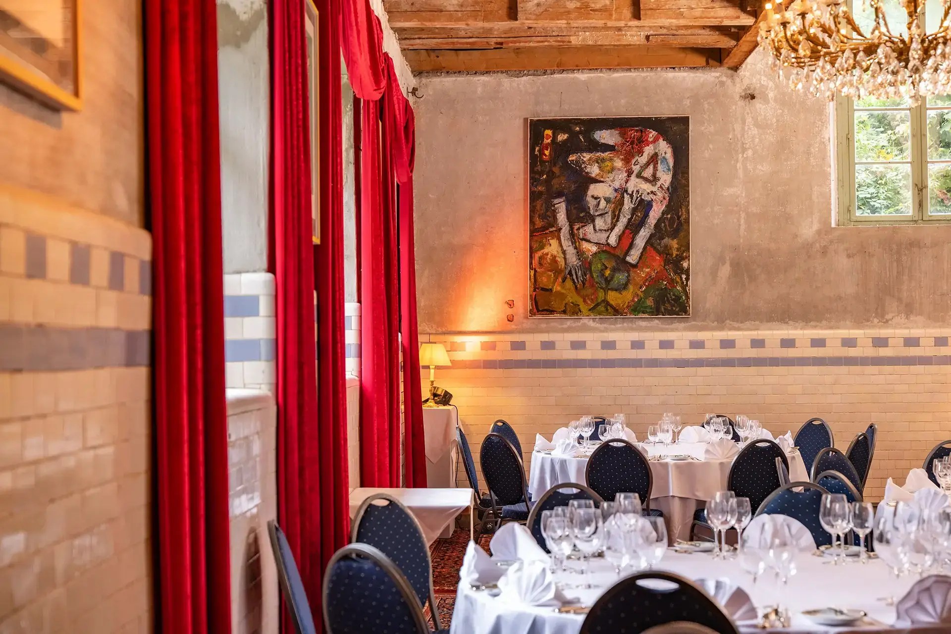 Kunstwerk an der Wand im Hotel Bad Eptingen